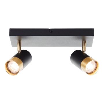 Brilliant - VIGOLO LED spotlight 2xGU10/5W/230V black/gold