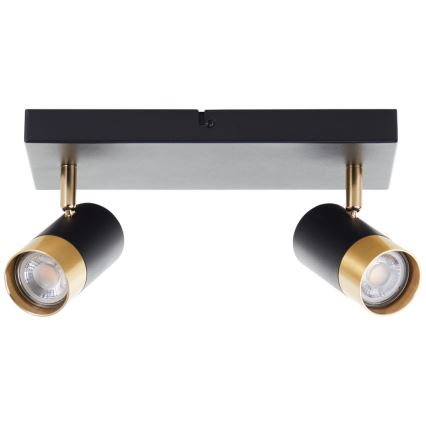 Brilliant - VIGOLO LED spotlight 2xGU10/5W/230V black/gold