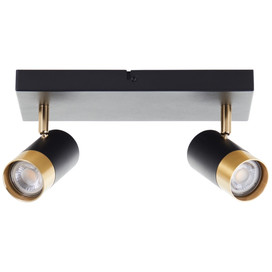 Brilliant - VIGOLO LED spotlight 2xGU10/5W/230V black/gold