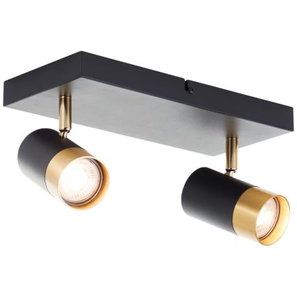 Brilliant - VIGOLO LED spotlight 2xGU10/5W/230V black/gold