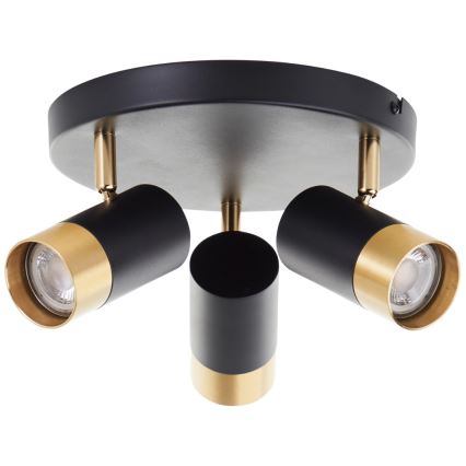 Brilliant - VIGOLO LED Spotlight 3xGU10/5W/230V black/gold