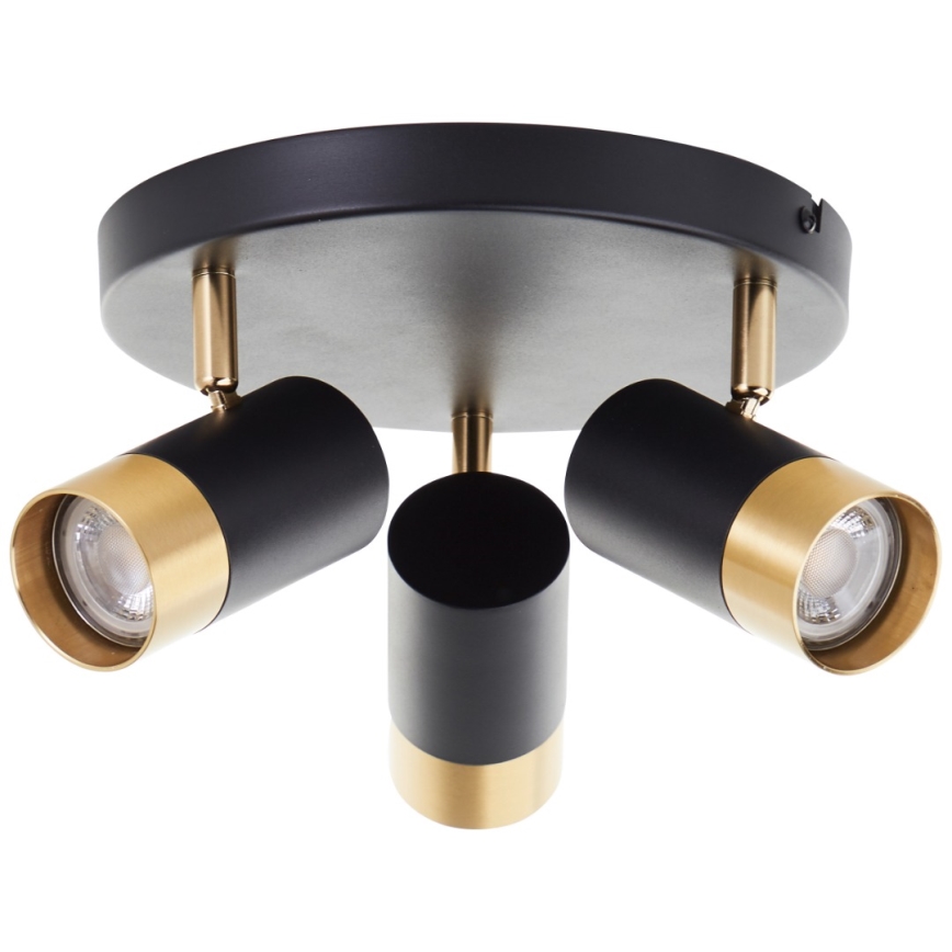 Brilliant - VIGOLO LED Spotlight 3xGU10/5W/230V black/gold