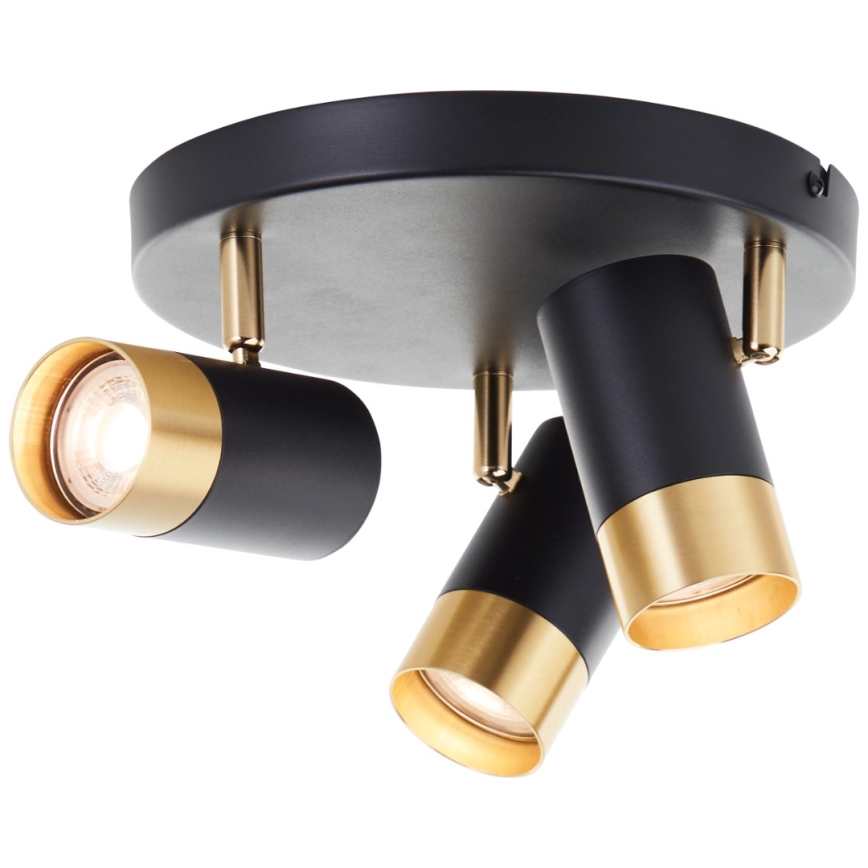 Brilliant - VIGOLO LED Spotlight 3xGU10/5W/230V black/gold