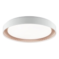 Brilliant - WALDO LED Dimmable Ceiling Light, 36W/230V, 3000–6500K, Ø 48.5 cm, White/Rose Gold + Remote Control