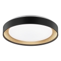 Brilliant - WALDO LED Dimmable Ceiling Light LED/24W/230V 3000-6500K Ø 38.5 cm Black/Gold + Remote Control