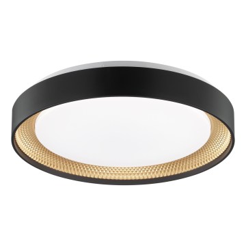 Brilliant - WALDO LED Dimmable Ceiling Light LED/24W/230V 3000-6500K Ø 38.5 cm Black/Gold + Remote Control