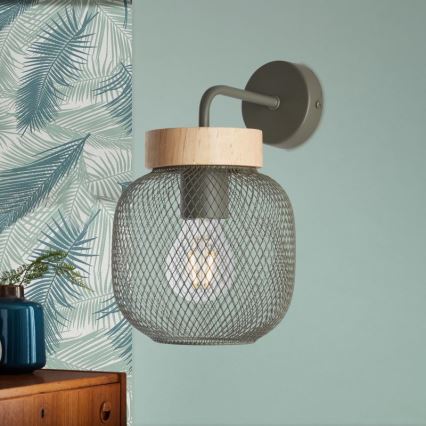 Brilliant - Wall lamp GIADA 1xE27/40W/230V green - FSC certified