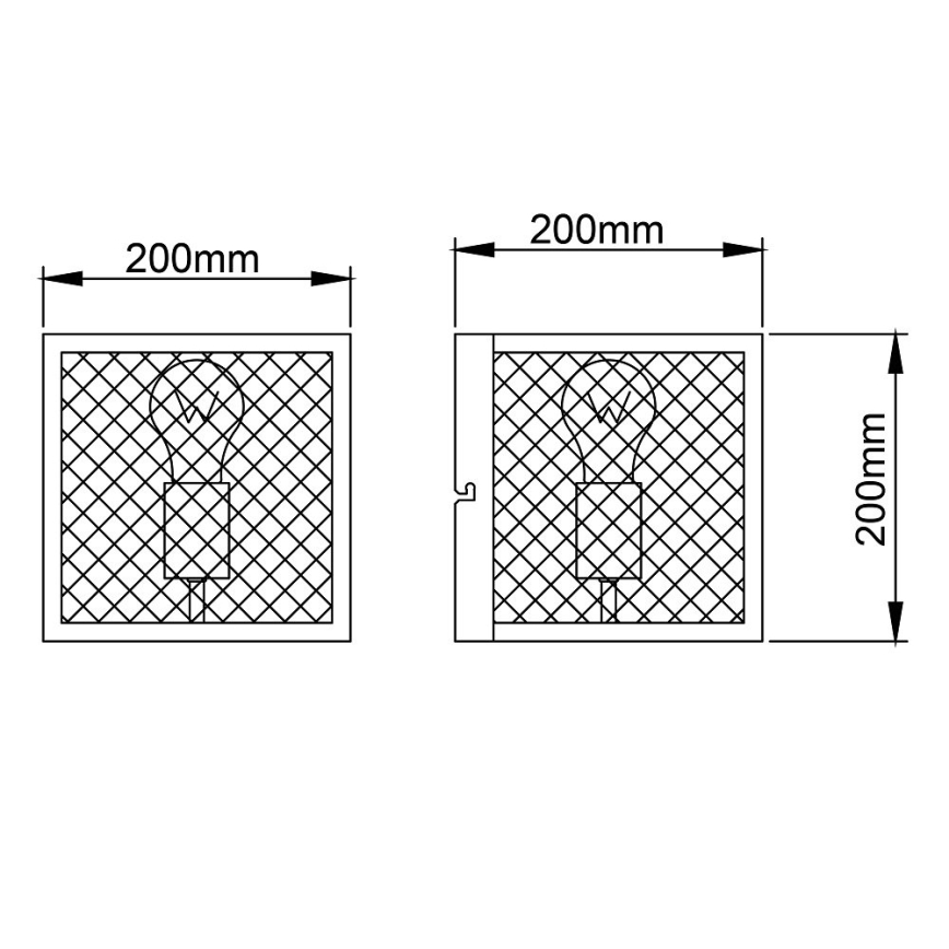 Brilliant - Wall light MAZE 1xE27/40W/230V black