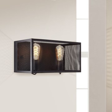 Brilliant - Wall light MAZE 2xE27/40W/230V black
