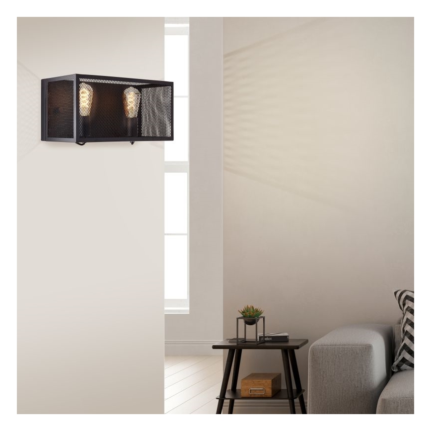 Brilliant - Wall light MAZE 2xE27/40W/230V black