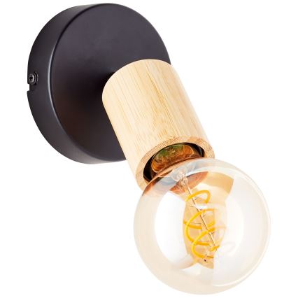 Brilliant - Wall-mounted spotlight 1xE27/28W/230V bamboo