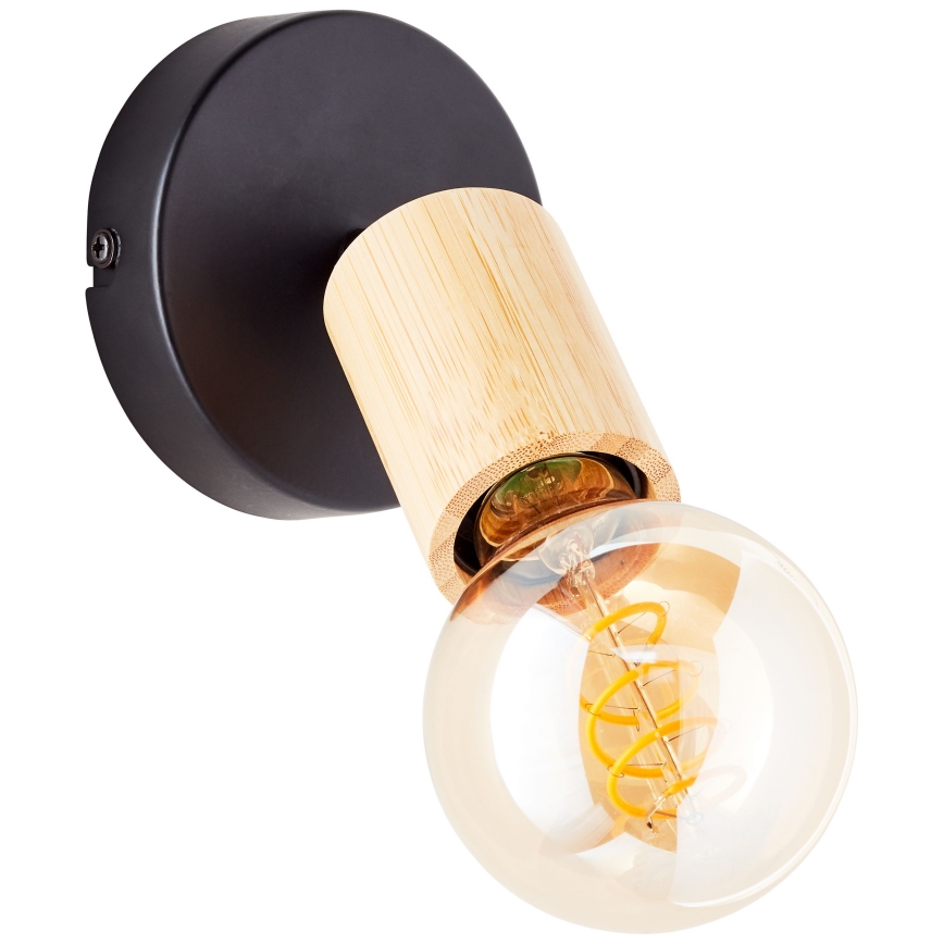 Brilliant - Wall-mounted spotlight 1xE27/28W/230V bamboo