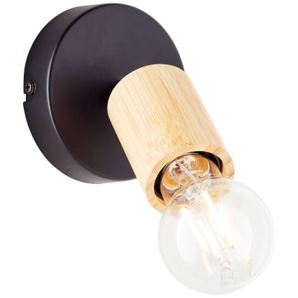Brilliant - Wall-mounted spotlight 1xE27/28W/230V bamboo