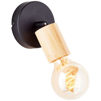 Brilliant - Wall-mounted spotlight 1xE27/28W/230V bamboo