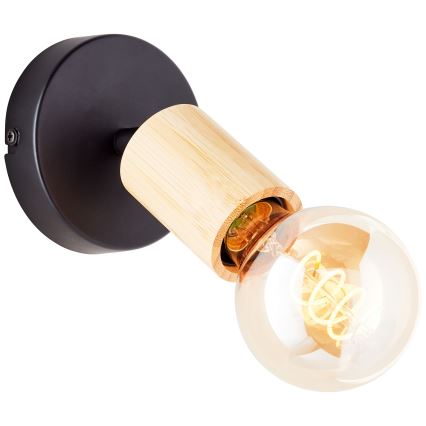 Brilliant - Wall-mounted spotlight 1xE27/28W/230V bamboo
