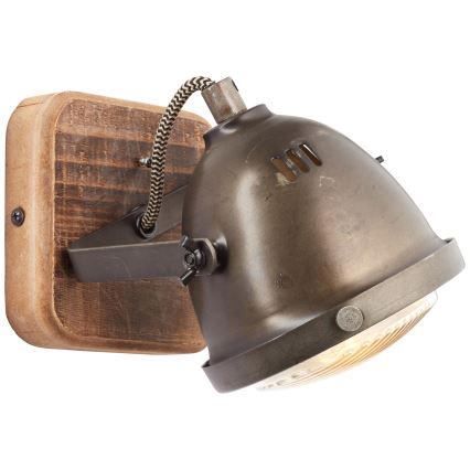 Brilliant - Wall-mounted spotlight CARMEN WOOD 1xGU10/5W/230V Eucalyptus