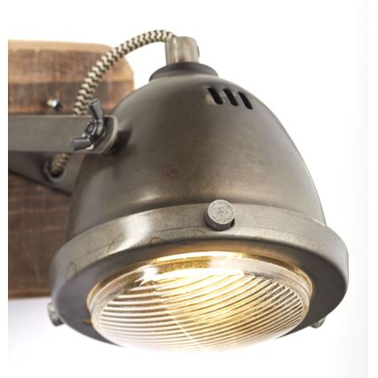 Brilliant - Wall-mounted spotlight CARMEN WOOD 1xGU10/5W/230V Eucalyptus