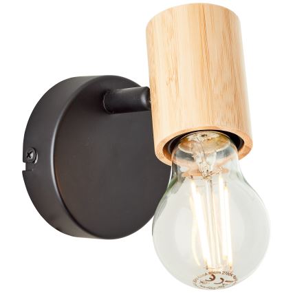 Brilliant - Wall-mounted spotlight KERRY 1xE27/40W/230V bamboo