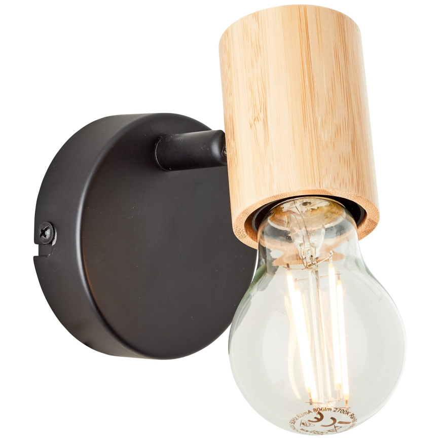 Brilliant - Wall-mounted spotlight KERRY 1xE27/40W/230V bamboo