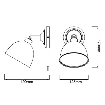 Brilliant - Wall spotlight TELIO 1xE14/28W/230V white