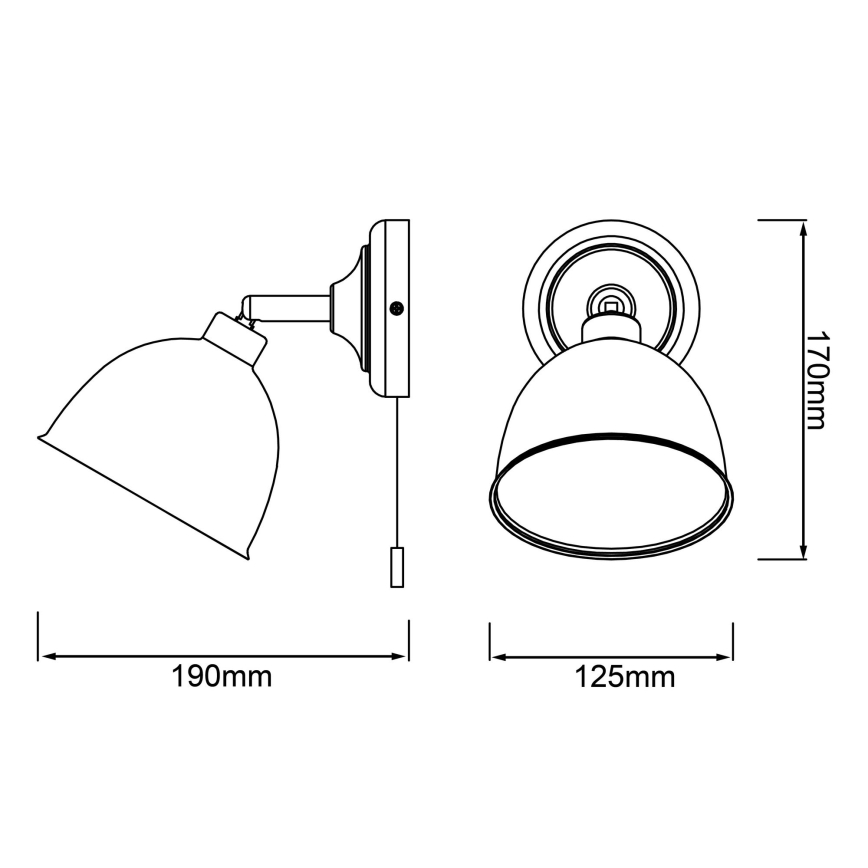 Brilliant - Wall spotlight TELIO 1xE14/28W/230V white