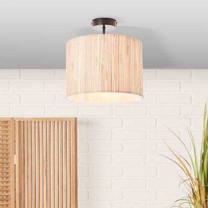Brilliant - WIMEA ceiling light 1xE27/52W/230V Ø 30 cm black/beige