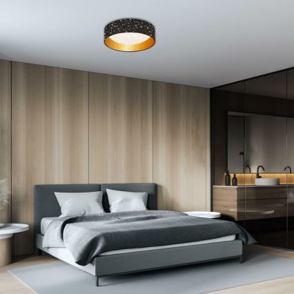 Brilo 3482-015 - LED Ceiling light MAILA STARRY LED/12W/230V black/gold