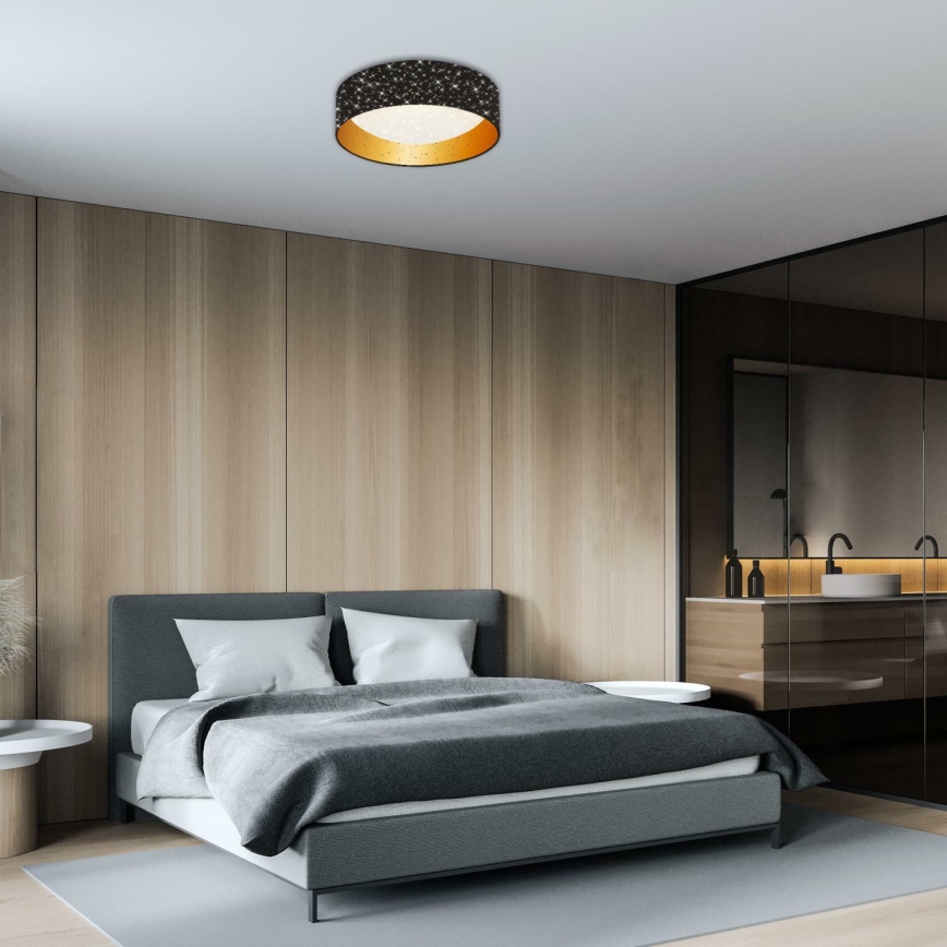 Brilo 3482-015 - LED Ceiling light MAILA STARRY LED/12W/230V black/gold