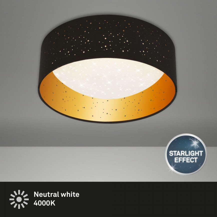 Brilo 3482-015 - LED Ceiling light MAILA STARRY LED/12W/230V black/gold