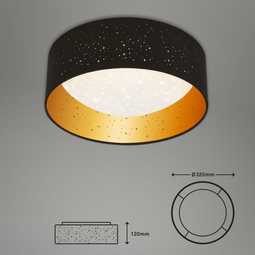 Brilo 3482-015 - LED Ceiling light MAILA STARRY LED/12W/230V black/gold