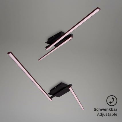 Brilo 3500-015 - LED Surface-mounted chandelier STAFF 2xLED/6W/230V black