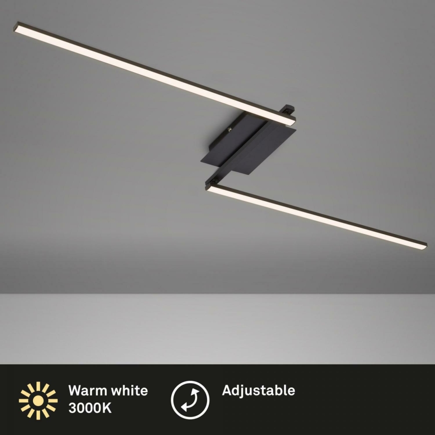 Brilo 3500-015 - LED Surface-mounted chandelier STAFF 2xLED/6W/230V black
