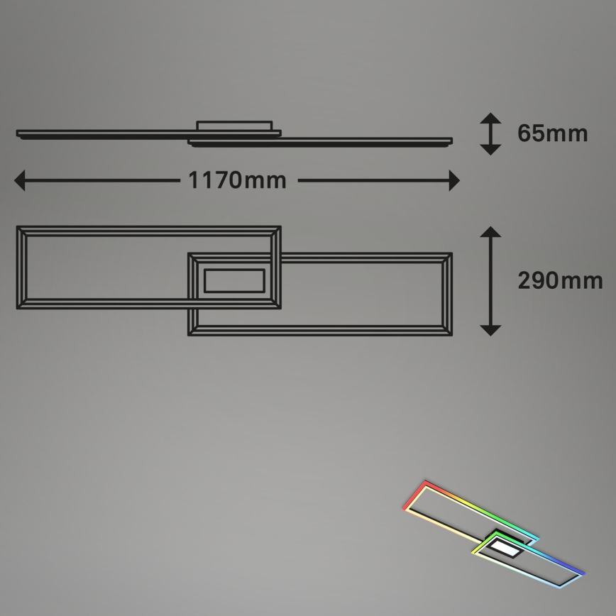 Brilo 3735-015 - LED RGBW Dimmable surface-mounted chandelier FRAME LED/41W/230V 2700-6500K + remote control