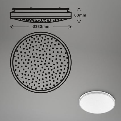 Brilo 3823-014 - LED Ceiling Light SILIN LED/16W/230V Ø 33 cm