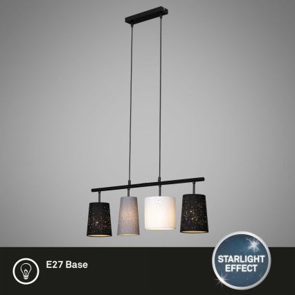 Brilo 4027-045 - Chandelier on a string SHADES 4xE27/40W/230V
