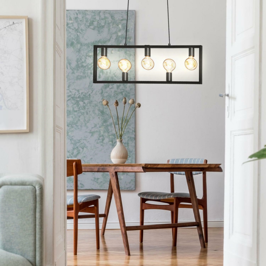 Brilo 4028-055 - Chandelier on a string KOTAK VINTAGE 5xE27/40W/230V