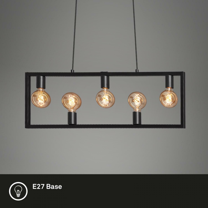 Brilo 4028-055 - Chandelier on a string KOTAK VINTAGE 5xE27/40W/230V