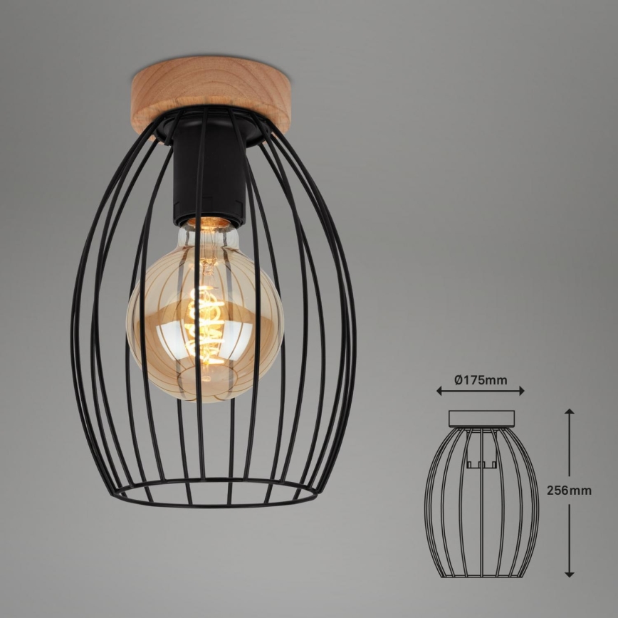 Brilo - Ceiling light WAKTU 1xE27/60W/230V rubber tree