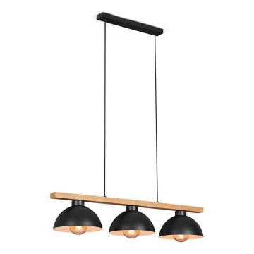 Brilo - Chandelier on a string 3xE27/40W/230V rubber tree