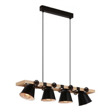 Brilo - Chandelier on a string TALLE 4xE27/40W/230V rubber tree