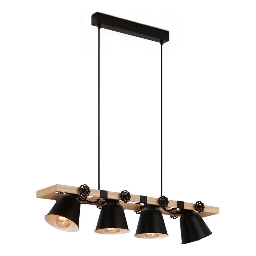 Brilo - Chandelier on a string TALLE 4xE27/40W/230V rubber tree