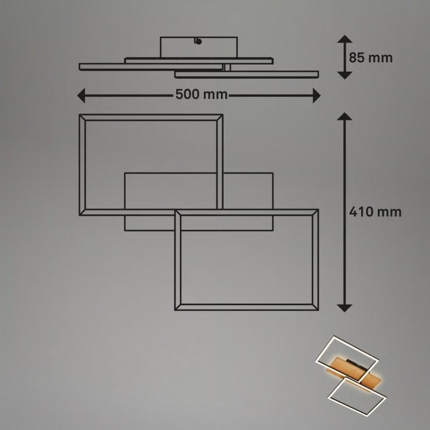 Brilo - CORNICE LED Dimmable Ceiling Light 30W/230V 3000K