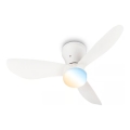 Brilo - Dimmable LED Ceiling Fan LUFITO LED/15W/230V 3000/4000/6000K White + Remote Control