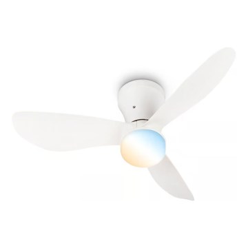 Brilo - Dimmable LED Ceiling Fan LUFITO LED/15W/230V 3000/4000/6000K White + Remote Control