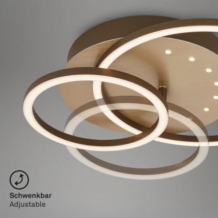 Brilo - Dimmable LED Ceiling Light, 26W/230V, 3000K, Brown