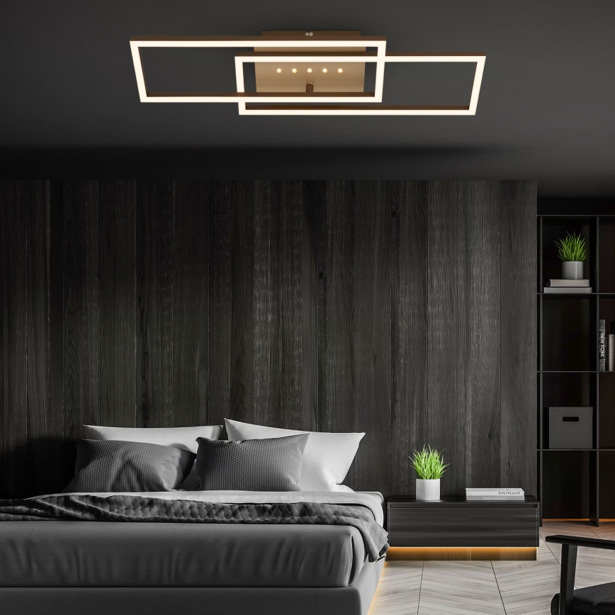 Brilo - Dimmable LED Ceiling Light, 30W, 230V, 3000K, Brown