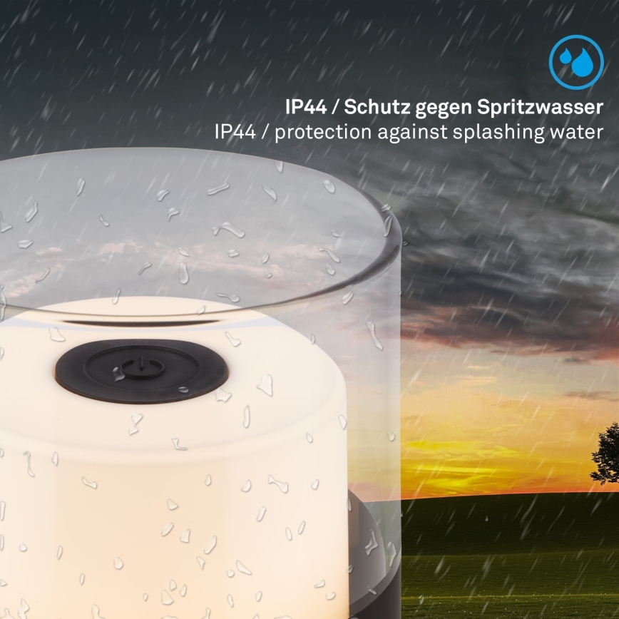 Brilo - Dimmable LED Rechargeable Outdoor Table Lamp LILET LED/2W/5V IP44