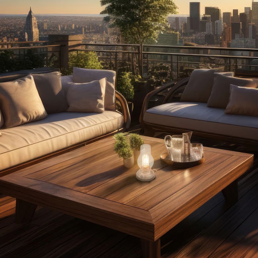 Brilo - LED Dimmable Outdoor Rechargeable Table Lamp KANEA LED/1.5W/5V IP44 1200 mAh beige