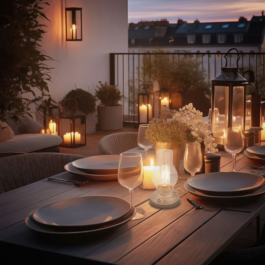 Brilo - LED Dimmable Outdoor Rechargeable Table Lamp KANEA LED/1.5W/5V IP44 1200 mAh beige