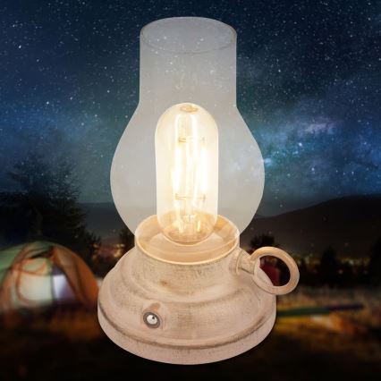 Brilo - LED Dimmable Outdoor Rechargeable Table Lamp KANEA LED/1.5W/5V IP44 1200 mAh beige